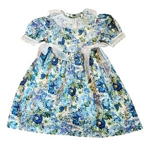 Iris & Ivy Party Dress Cottagecore Floral Print Girls 6X